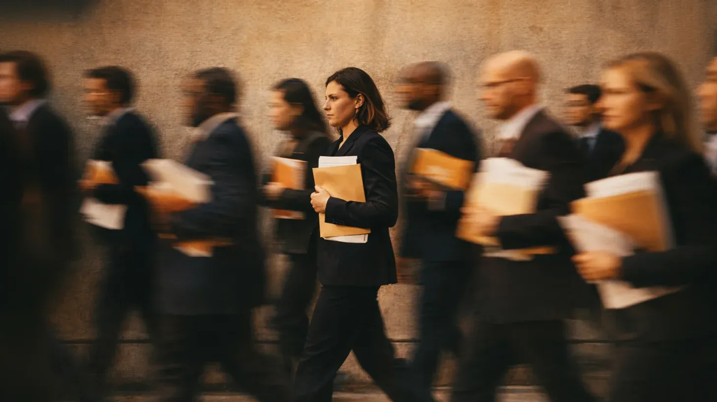 Business woman walking